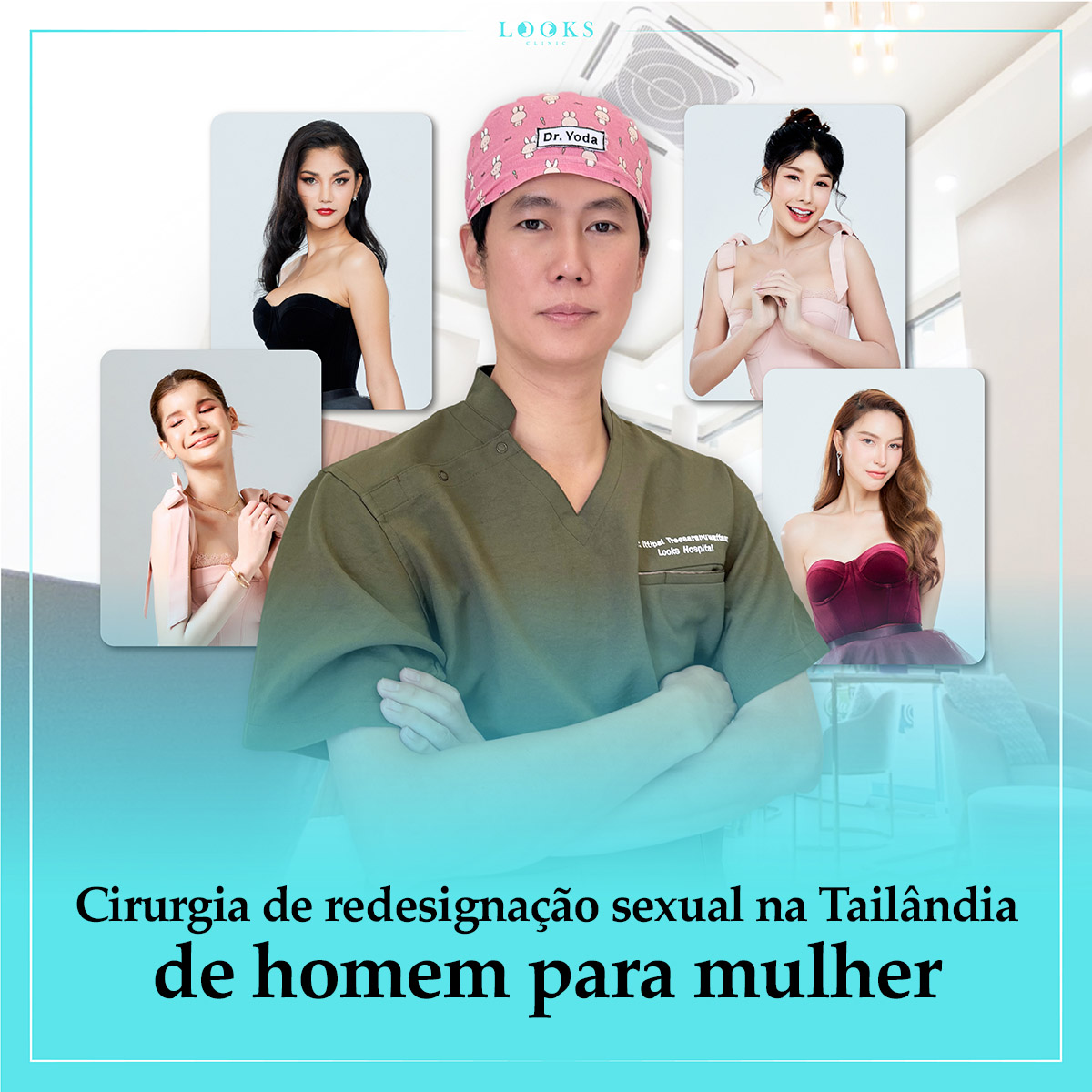 Cirurgia de redesignação sexual na Tailândia: de homem para mulher.